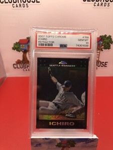 2007 Topps Chrome #158 Ichiro Suzuki REFRACTOR SP PSA 10 Gem Mint