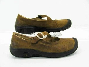Keen Womens Shoes Size 7.5M Brown Mary Jane Walking Hiking Flat Pre Owned qp - Picture 1 of 12