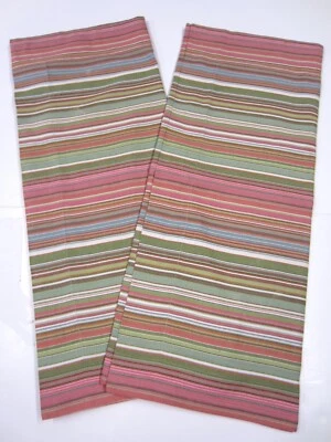 Par de fundas de almohada a rayas azul verde rosa amarillo BEACH HOUSE  Foto 1 de 4