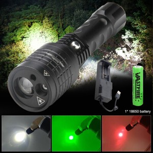 Rechargeable LED Flashlights 50000 High Lumens With Green/Red Laser Sight Combo