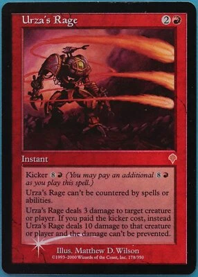Urza's Rage FOIL Invasion HEAVILY PLD Red Rare MAGIC CARD (ID# 456670) ABUGames - Image 1 of 2
