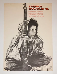 1975 Cuban Original Political Poster.Authentic OSPAAAL.SAHARA.Muslim Arab.Africa - Picture 1 of 9