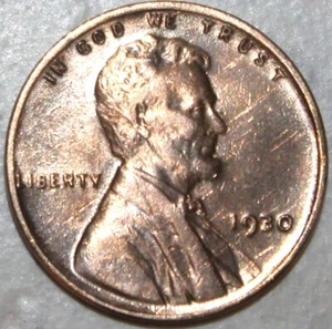 1930 1C RD Lincoln Cent UNC 0756 - Picture 1 of 2