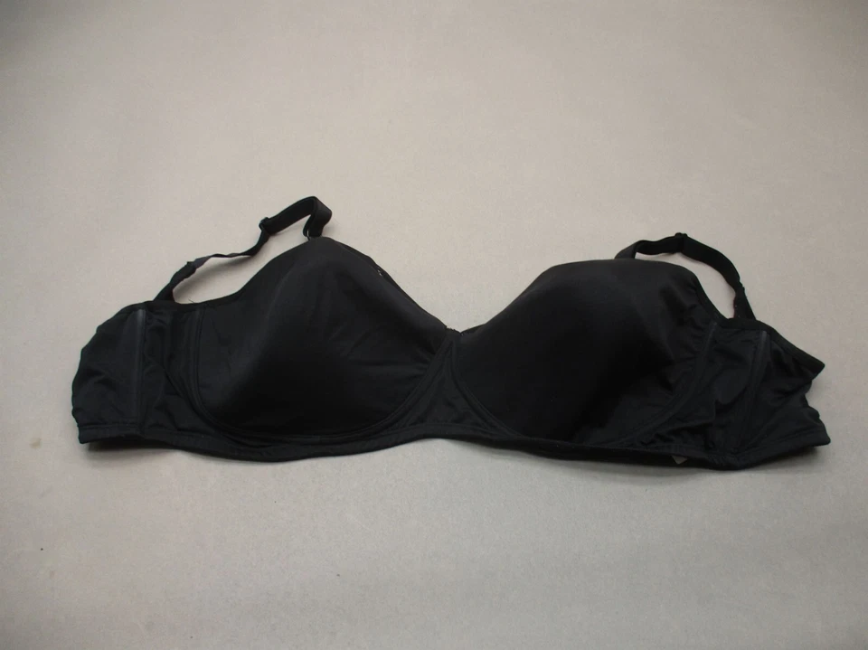 48DD Fruit Of The Loom Womens Black Lined Wireless Back Closure Demi Bra 3K - Image 1 of 4