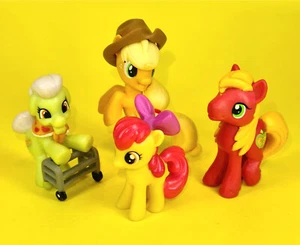 My Little Pony 4 Figures The Apple Family Granny Smith Big McIntosh Apple Bloom - Picture 1 of 1