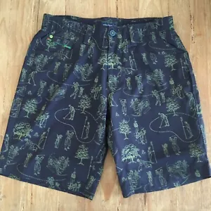 William Murray Herren Größe 30 Shorts gerade blau GOLFER TEE Druck Poly Elasthan - Bild 1 von 7