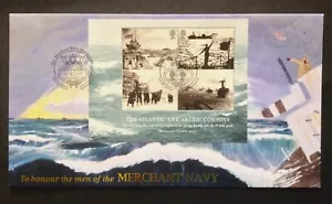 GB Buckingham 2013 Merchant Navy M/Sheet on First Day Cover, Liverpool S/H/S - Picture 1 of 2