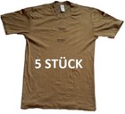 5 STÜCK BUNDESWEHR TROPEN T-SHIRT ORIGINAL MIT HOHEITSABZEICHEN BW ISAF SHIRT