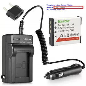 Kastar Battery AC Travel Charger for NP-130 & Casio Exilim EX-ZR3500 EX-ZR3700 - Picture 1 of 11