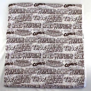 Marvel Retro Comics Fabric Material Camelot Cottons Brown Tan 4 Yards Superheros - Picture 1 of 3