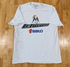 Stitches MLB Baseball Miami Marlin's Ichiro Suzuki Shirt Men's Size Large 