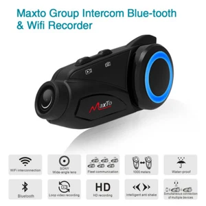 Maxto M3 1KM 1080P Casco citofono gruppo moto FM Bluetooth & fotocamera Wifi
