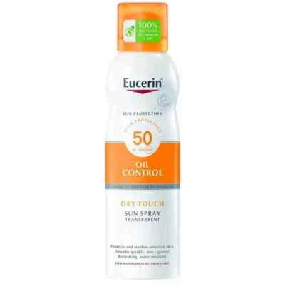 Eucerin Protección Solar SPF50 Control Aceite Tacto Seco Spray Solar Transparente 200 ml