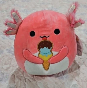 Squishmallow Archie Axolotl Eistüte klein 7,5 Zoll rosa Kellytoy weicher Plüsch - Bild 1 von 1