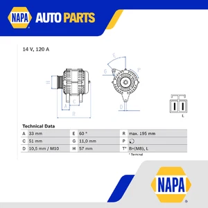 Alternator fits HYUNDAI i30 FD 1.6D 08 to 12 D4FB Bosch 373002A100 373002A110 - Picture 1 of 8