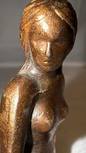 Vintage 1969 Denmark Nude Woman Brass/Bronze Small Mermaid Figurine 2.25” - Picture 1 of 15