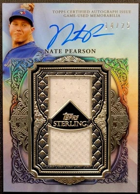 NATE PEARSON 2021 TOPPS STERLING DUAL JERSEY RC On Card AUTO Autograph 14/25 - Image 1 of 4