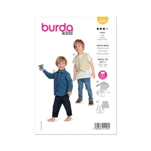 Burda Style Children's Shirt, Waistcoat & Vest Sewing Pattern B9248 - Picture 1 of 6