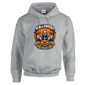 Halloween Unisex Hoodie erhältlich in schwarz grau und weiß HWCL1 - Bild 1 von 6