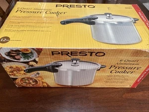 Olla a presión de aluminio PRESTO 6 cuartos Presto 01264 nueva caja sellada - Imagen 1 de 9