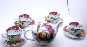 9 piece Royal Albert Country Rose Tea Set 11-170-0SM** - Picture 1 of 6