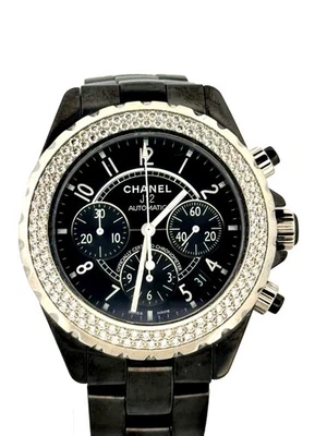 Chanel J12 Cronógrafo Fábrica Bisel Diamante 41mm Caja Cerámica y Pulsera H1009 Foto 1 de 4