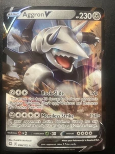 Carta Pokemon Aggron V 096/172 Ultra Rate Holo stelle brillanti quasi nuova - Foto 1 di 2