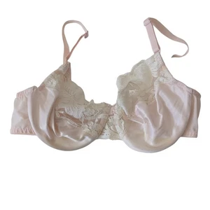Vintage 80s 90s Victoria's Secret Gold Label Bra 36C Pink Flesh Fem Sexy Lace - Picture 1 of 7
