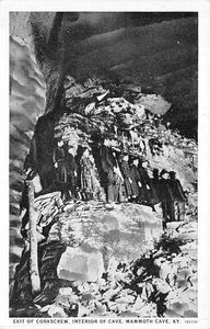 Exit of Corkscrew, Interior MAMMOTH CAVE Kentucky c1920s Vintage Postcard - Picture 1 of 1