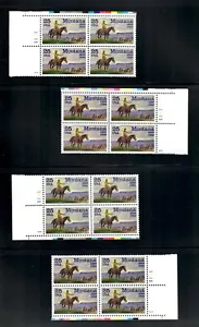 US Scott # 2401 25 cent Montana Matched Set Of Plate Blocks M.N.H. Fresh - Picture 1 of 1
