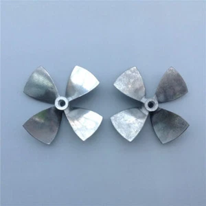 Neu Aluminiumlegierung 4-Blatt Außendurchmesser 44 m Propeller Prop für 4 mm Schaft RC Boot - Bild 1 von 12