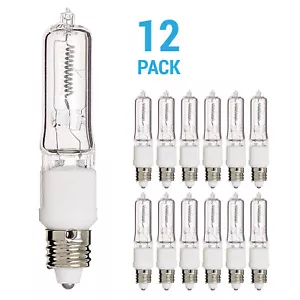 12 Pack S3157 75Q/CL/MC Bulb 75W 120V T4 Mini Candelabra E11 Clear 2900K - Picture 1 of 3