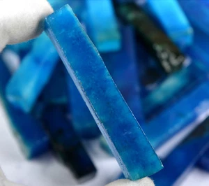 Fetta di pietra preziosa berillo acquamarina blu acqua brasiliana naturale grezza lotto SQ138 - Foto 1 di 11