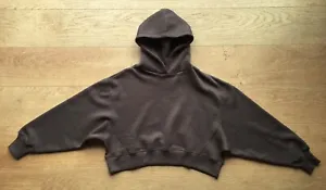 Pull & Bear Brown Poly/Cotton Cropped Hooded Sweatshirt - Size XS - BNWT - Picture 1 of 6