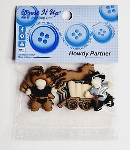 Botones de novedad Dress It Up - Howdy Partner - Manualidades, joyas, pastelería - Imagen 1 de 2