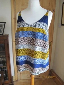 Papaya striped summer top - size 14 - Picture 1 of 5