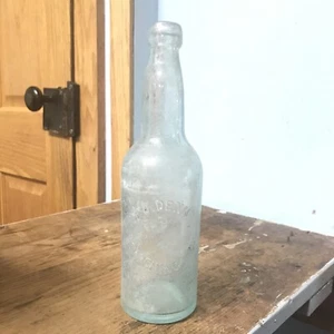 P.J. Denn Ishpeming MI Michigan Blob Bottle Upper Peninsula Loop Seal - Picture 1 of 13
