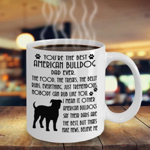 Bulldog Americano, Blanco del Sur, Hill Bulldog, Inglés Blanco, Taza, Cachorro, Mascotas, Tazas - Imagen 1 de 8