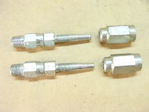 NEW lot of 2 PARKER NO-SKIVE 1/4 hose fittings 1/4 NPT barb P-42 R1 - Picture 1 of 7