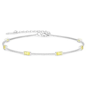 Birthstone Bracelets for Women, 925 Sterling Silver Dainty Simple - Picture 1 of 8