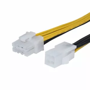 C53 PC Mainboard Strom Adapter Kabel 4 pol ATX zu 8 pol EATX / EPS P4 zu P8 18cm - Bild 1 von 11