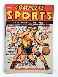 COMPLETE SPORTS PULP-MARCH-1947 VOL.5, #3 BASKETBALL VARIANT RARE!! - Photo 1/5