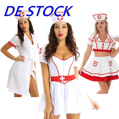MARKENLOS Damen Krankenschwester Kostüm Ärztin Uniform Doktor Arztkittel Halloween Kostüm