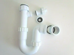 WASHING MACHINE SINGLE APPLIANCE 40mm ADJUSTABLE P TRAP - Picture 1 of 4