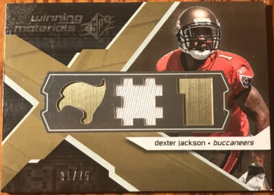 2008 SPx Winning Materials SPX 75 Dexter Jackson WM-DE #’d 31/75 - Image 1 of 3