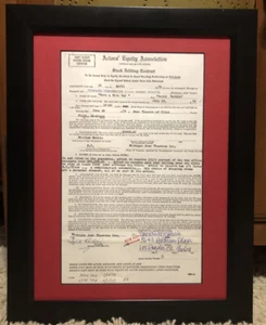 Darren McGavin Signed Contract 1979 Autograph Kolchak A Christmas Story - Picture 1 of 5