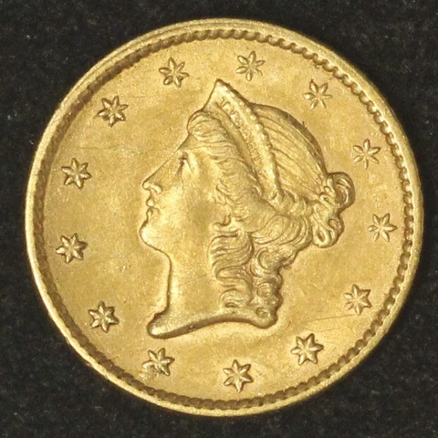 1852 G$1 Liberty Head Gold Dollar - Free Shipping USA Cover