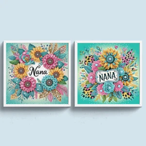5D DIY Partial Special Shaped Drill Diamond Painting Kit Flower Decor 30x30cm - Afbeelding 1 van 18
