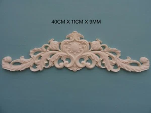 Decorative applique centre scroll resin furniture moulding onlay decal NR16 - Picture 1 of 4