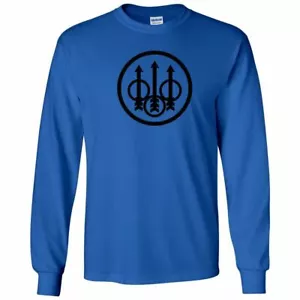 Beretta Circle Black Logo Long Sleeve Shirt 2nd Amendment Pro Gun Tee Pistol New - Picture 1 of 11